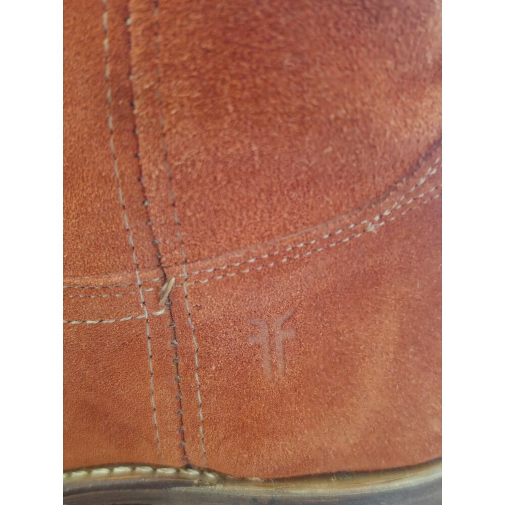 Red Dirt" Suede Frye Campus boots Style 77054RDT Women's 9.5M Made In USA - Picture 3 of 12